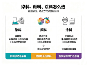 染料、颜料和涂料的区别
